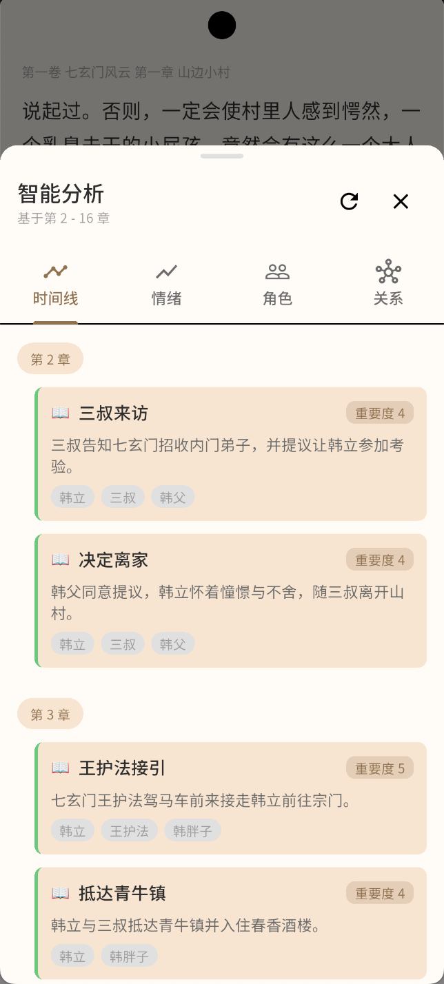 懒猫悦读故事时间线功能展示
